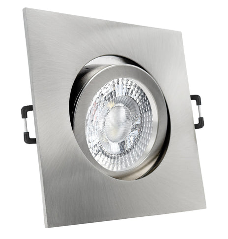 Einbaurahmen Carree-C Edelstahl mit Leuchtmittel nicht geschwenkt