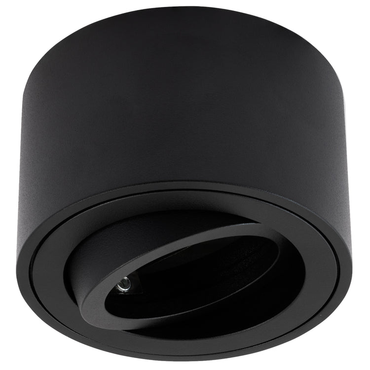 LED Aufbaustrahler Set Aufbau Spots rund Schwarz 230V ohne Leuchtmittel Milan-xs
