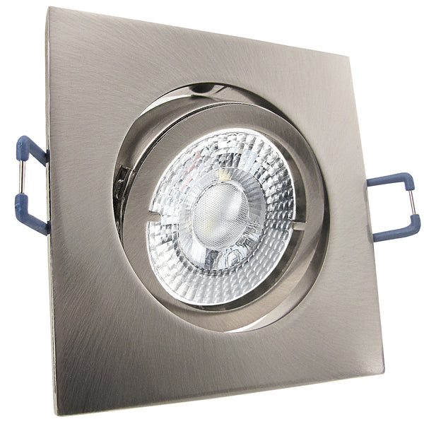 Led Einbaustrahler Edelstahl Geburstet Flach