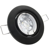 LED Einbaustrahler 230V Decora extra flach 35 mm 5W dimmbar in 3 Stufen - Schwarz rund