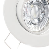 LED Einbaustrahler 230V Decora extra flach 35 mm 5W dimmbar in 3 Stufen - Weiß rund
