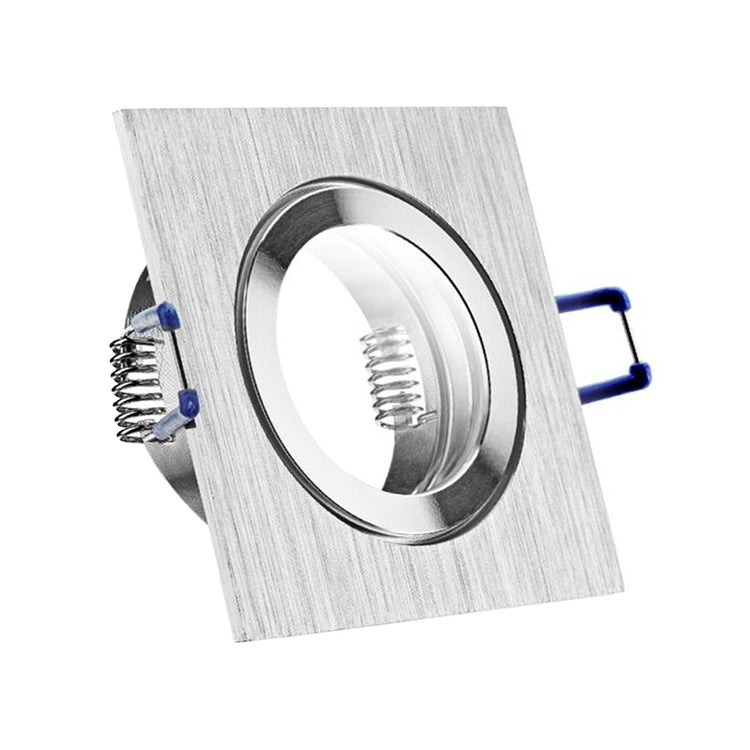 LED Bad Einbaustrahler 230V Mare IP44 für Feuchtraum GU10 9W Spot - Silber Alu, eckig