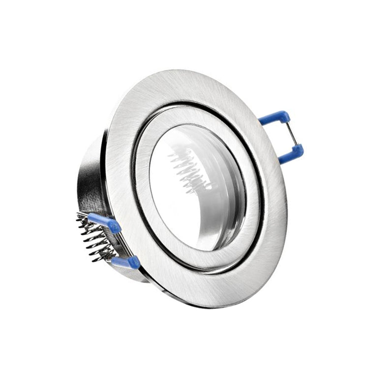 LED Bad Einbaustrahler 230V Mare IP44 für Feuchtraum GU10 9W Spot - Edelstahl gebürstet, rund