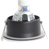 LED Bad Einbaustrahler 230V 12V Nautic IP65 für Feuchtraum Einbaurahmen Weiß rund