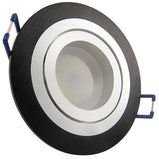 Einbaustrahler für LED Spots GU10 230V und GU5.3 12V- Einbaurahmen Noble Schwarz rund