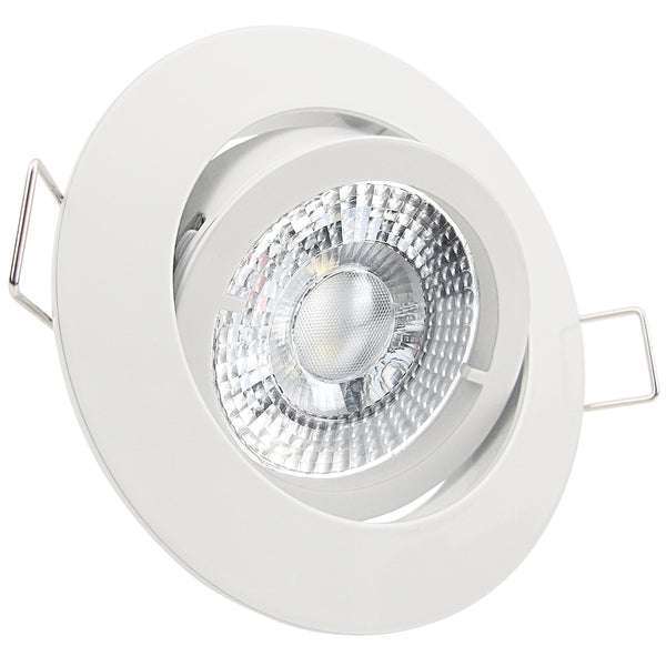 LED Einbaustrahler flach 230V Set 68mm Spot Weiß 5W – trendlights24