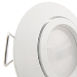 LED Einbaustrahler 230V Premio inkl. GU10 6W Spot - Weiß, rund, schwenkbar 