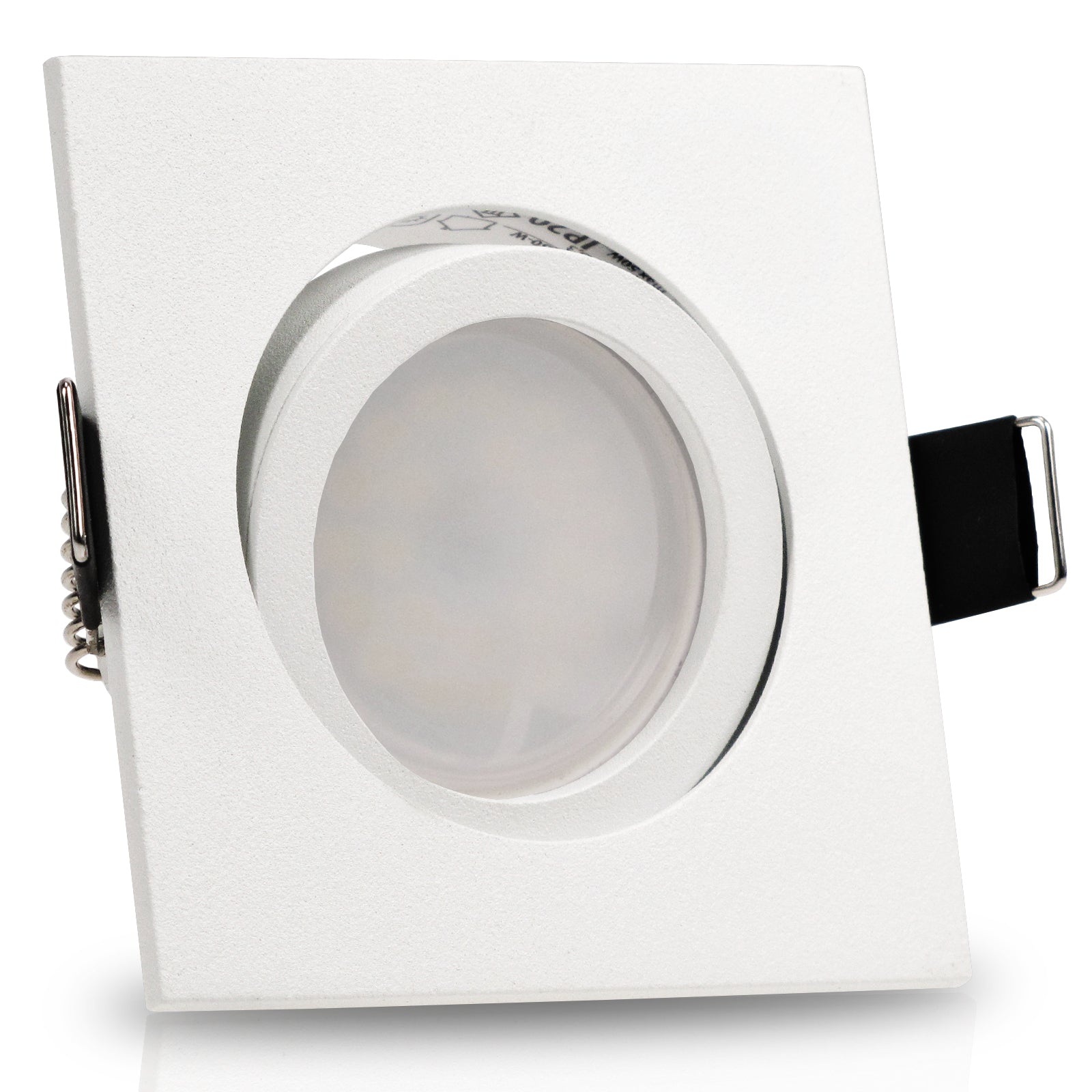 LED Einbaustrahler 230V Bianco GU10 Smart 4,7W RGBW - Weiß eckig schwenkbar 