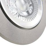 LED Einbaustrahler 230V Binaro mit GU10 7W stufenlos dimmbar - Silber Alu rund schwenkbar 