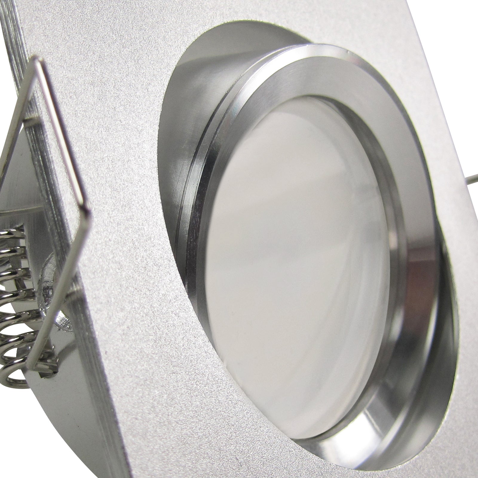 LED Einbaustrahler 230V Canto GU10 Smart 4,7W RGBW - Silber Alu eckig schwenkbar 