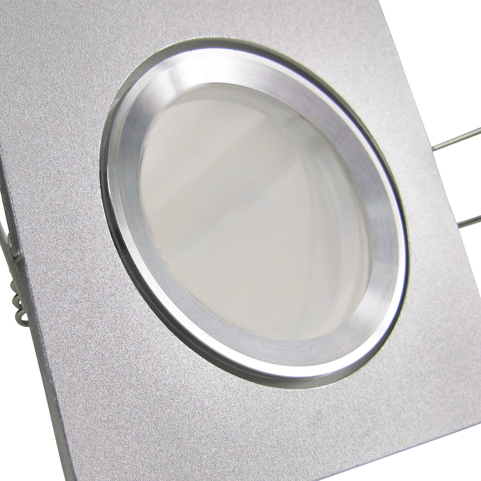 LED Einbaustrahler 230V Canto GU10 Smart 4,7W RGBW - Silber Alu eckig schwenkbar 