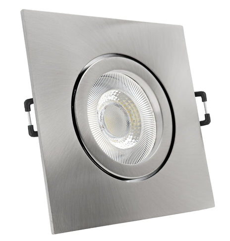 Einbaurahmen Carree-C Edelstahl mit Leuchtmittel nicht geschwenkt