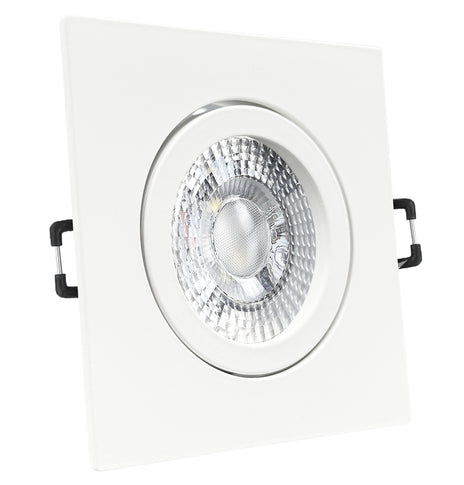 Einbaurahmen Carree-C eckig Weiß ohne Leuchtmittel geschwenkt