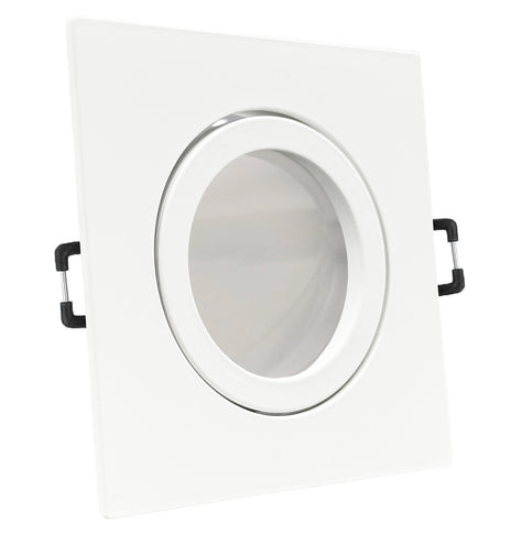 Einbaurahmen Carree-C eckig Weiß ohne Leuchtmittel geschwenkt