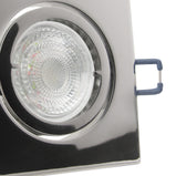 LED Einbaustrahler 230V Carree GU10 Smart 4,5W RGBW - Chrom glänzend eckig schwenkbar 