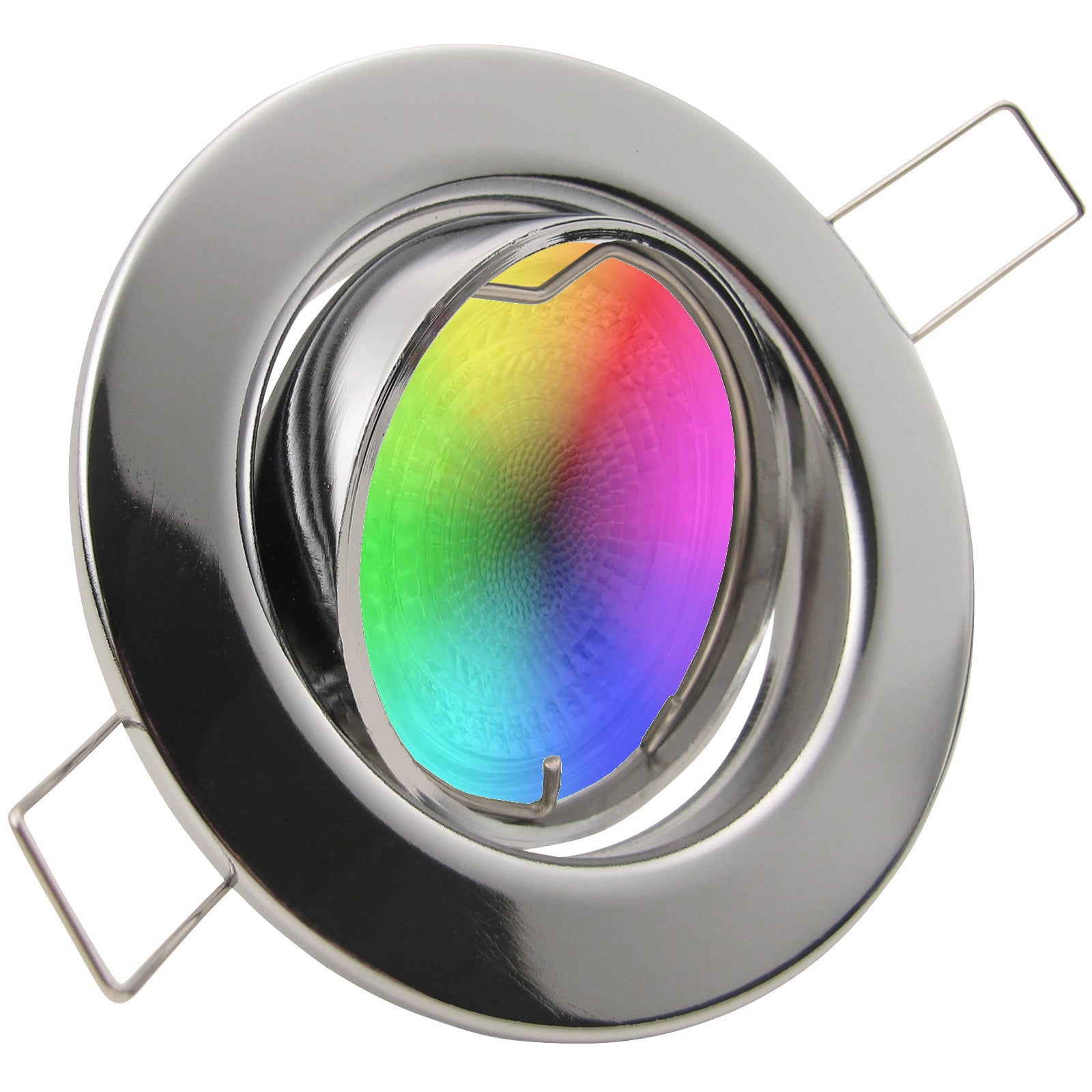 LED Einbaustrahler 230V Decora GU10 Smart 4,7W RGBW - Chrom glänzend rund schwenkbar 
