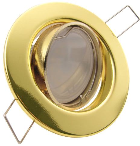 LED Einbaustrahler 230V Decora GU10 Smart 4,7W RGBW - Gold / Messing rund schwenkbar 