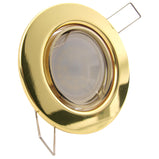Einbaustrahler für LED Spots GU10 230V und GU5.3 12V- Einbaurahmen Decora Gold Messing rund