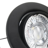 LED Einbaustrahler 230V Decora mit GU10 7W stufenlos dimmbar - Schwarz matt rund schwenkbar 