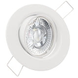 LED Einbaustrahler 230V Decora mit GU10 7W stufenlos dimmbar - Weiß rund schwenkbar 