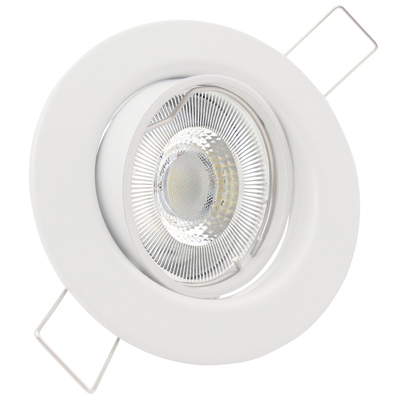LED Einbaustrahler 230V Set Decora GU10 7W CRI 95+ Weiß, rund, geschwenkt