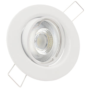 LED Einbaustrahler 230V Set Decora GU10 7W CRI 95+ Weiß, rund, geschwenkt