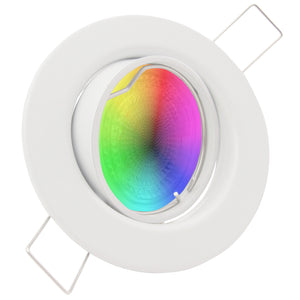 LED Einbaustrahler 230V Decora GU10 Smart 4,7W RGBW - Weiß rund schwenkbar 