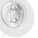 LED Einbaustrahler 230V Decora mit GU10 7W stufenlos dimmbar - Weiß rund schwenkbar 