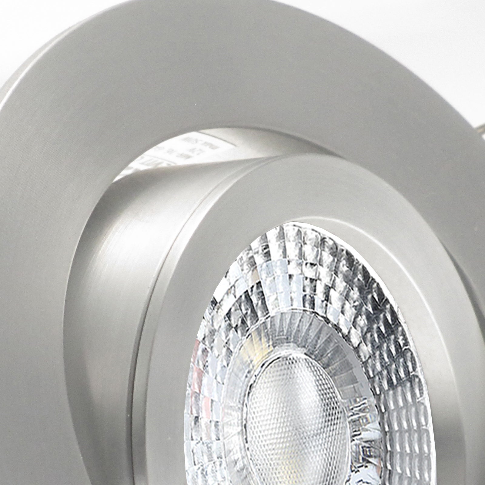 LED Einbaustrahler 230V Lucido mit GU10 7W stufenlos dimmbar - Silber Alu rund schwenkbar 
