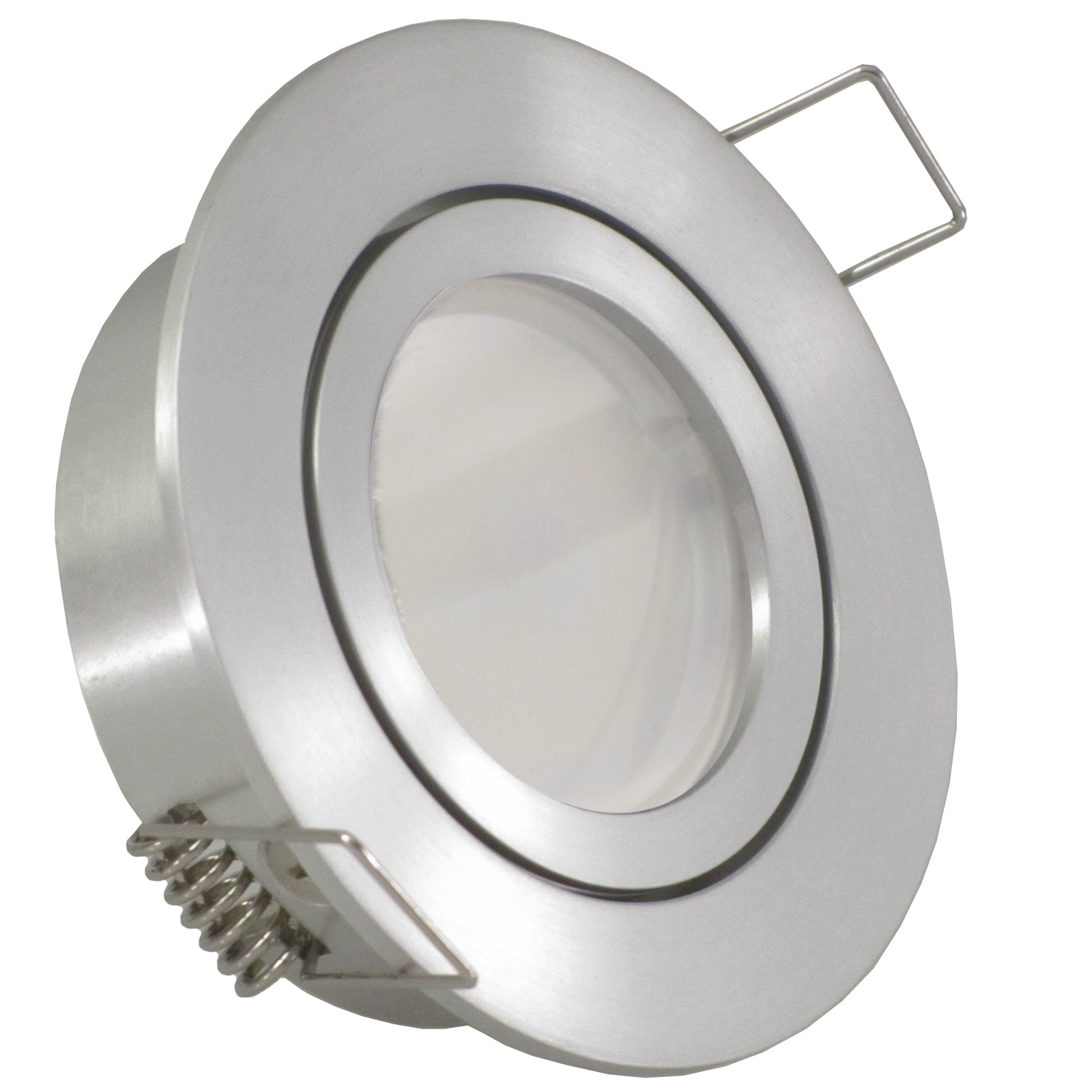 LED Einbaustrahler 230V Lucido GU10 Smart 4,7W RGBW - Silber Alu rund schwenkbar 