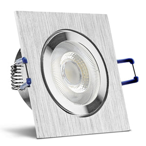 Einbaurahmen Mare IP44 Alu Silber eckig mit LED CRI95