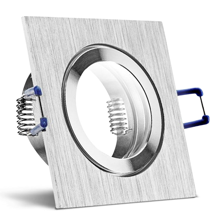 Einbaurahmen Mare IP44 Alu gebürstet eckig ohne Leuchtmittel