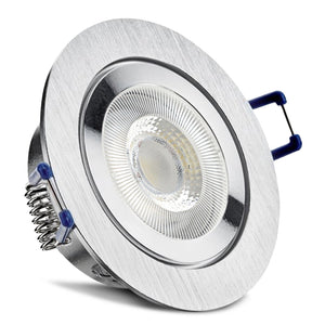 Einbaurahmen Mare IP44 Alu Silber rund mit LED CRI95