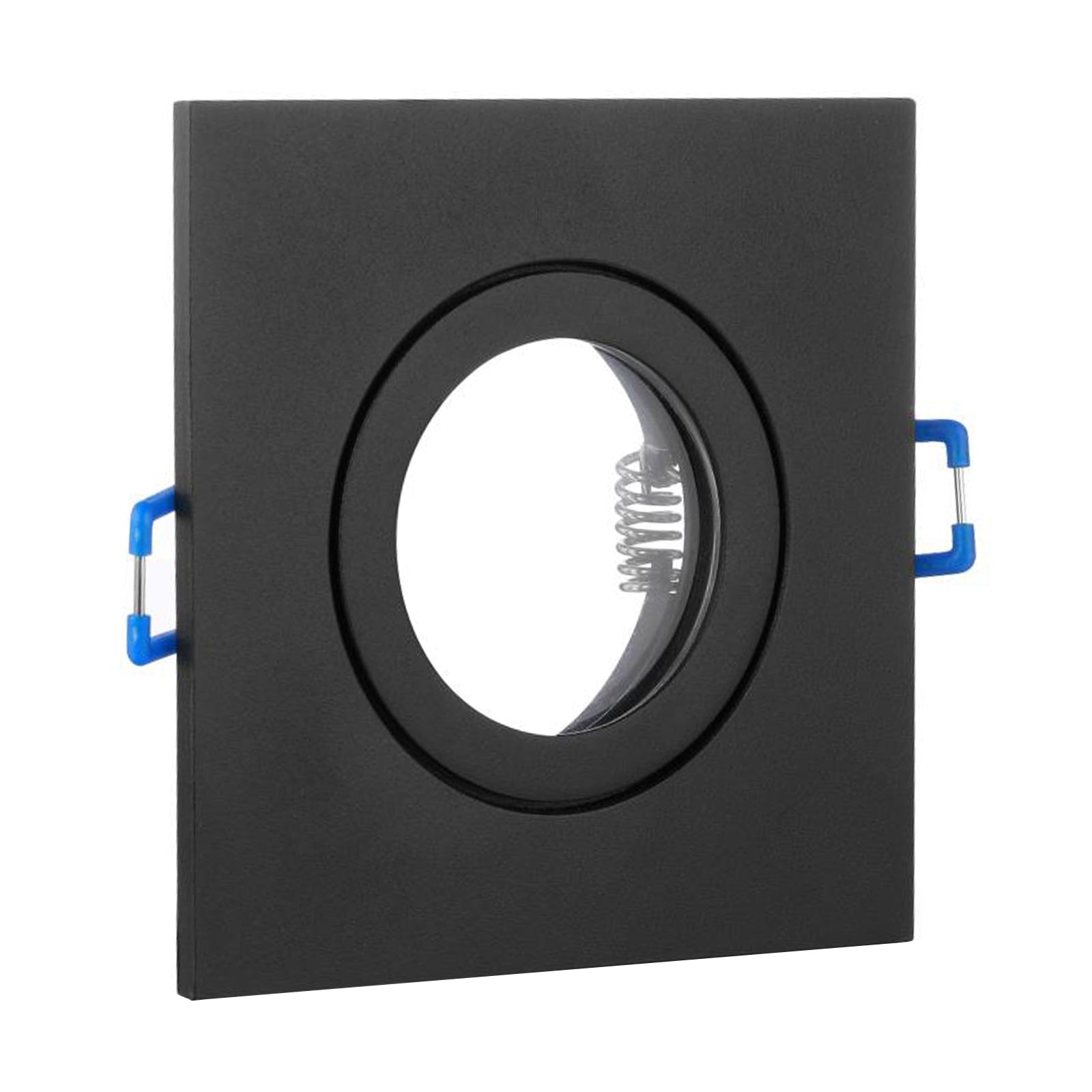 LED Bad Einbaustrahler 230V Mare IP44 mit GU10 7W stufenlos dimmbar - Schwarz eckig