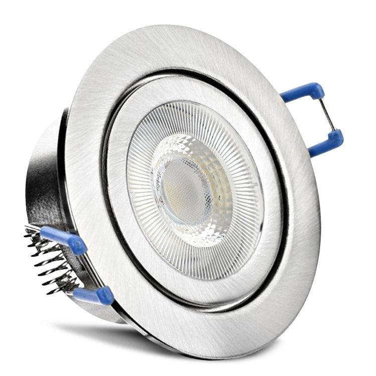 Einbaurahmen Mare IP44 Edelstahl gebürstet rund mit LED CRI95