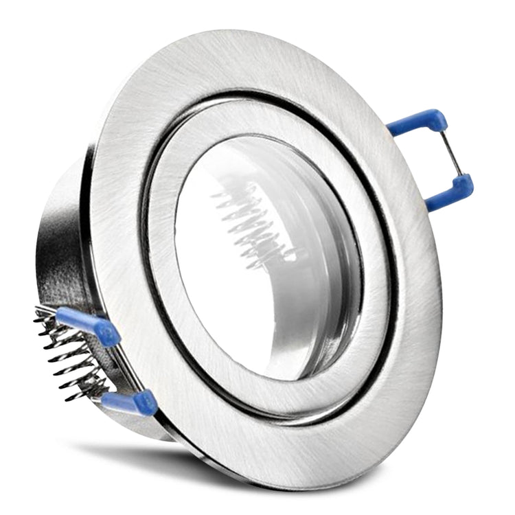 Einbaurahmen Mare IP44 Edelstahl gebürstet rund ohne Leuchtmittel