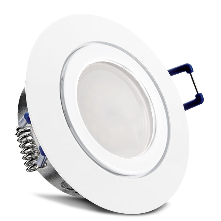 Einbaurahmen Mare IP44 Weiß rund mit Leuchtmittel Milchglas