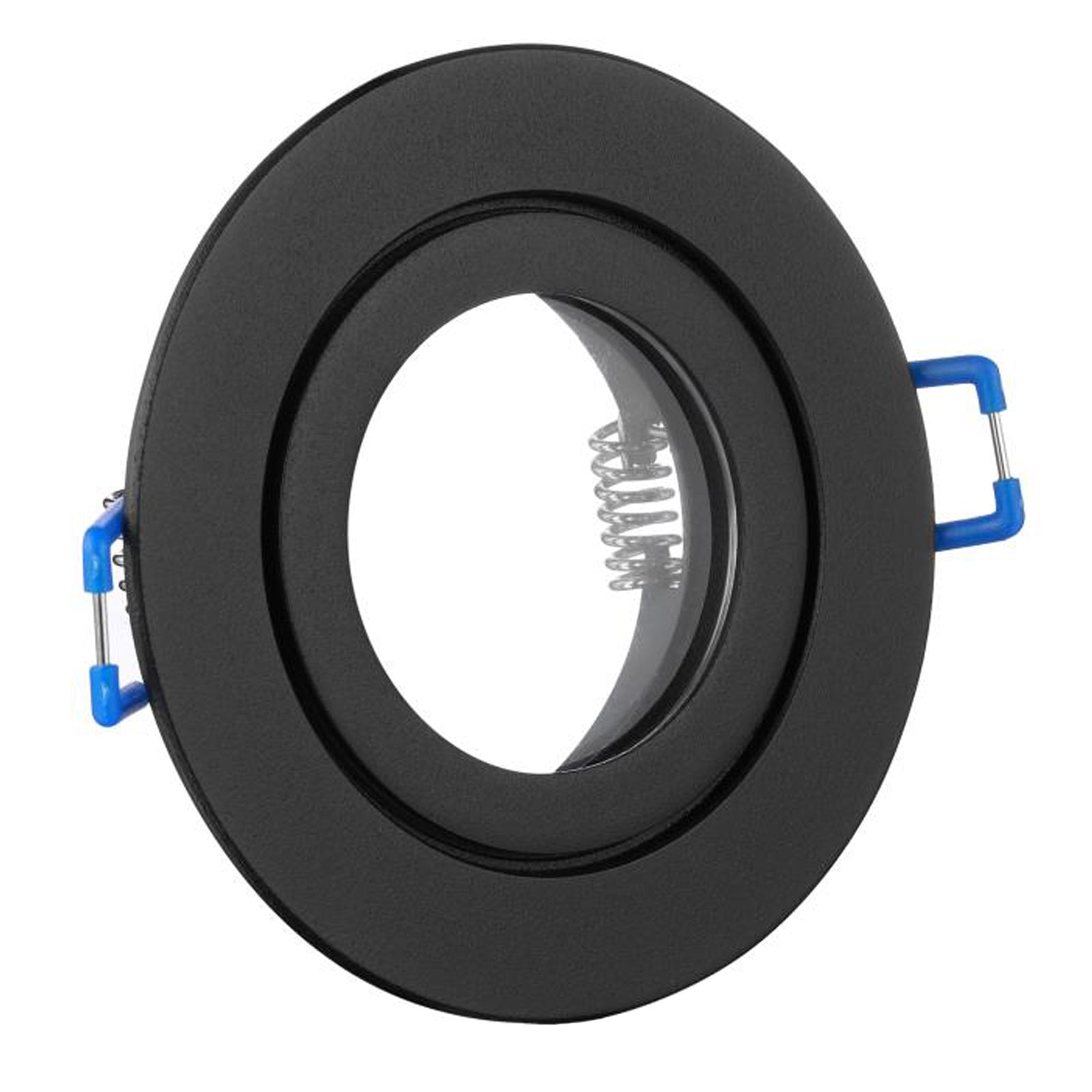 LED Bad Einbaustrahler 230V Mare IP44 mit GU10 7W stufenlos dimmbar - Schwarz rund