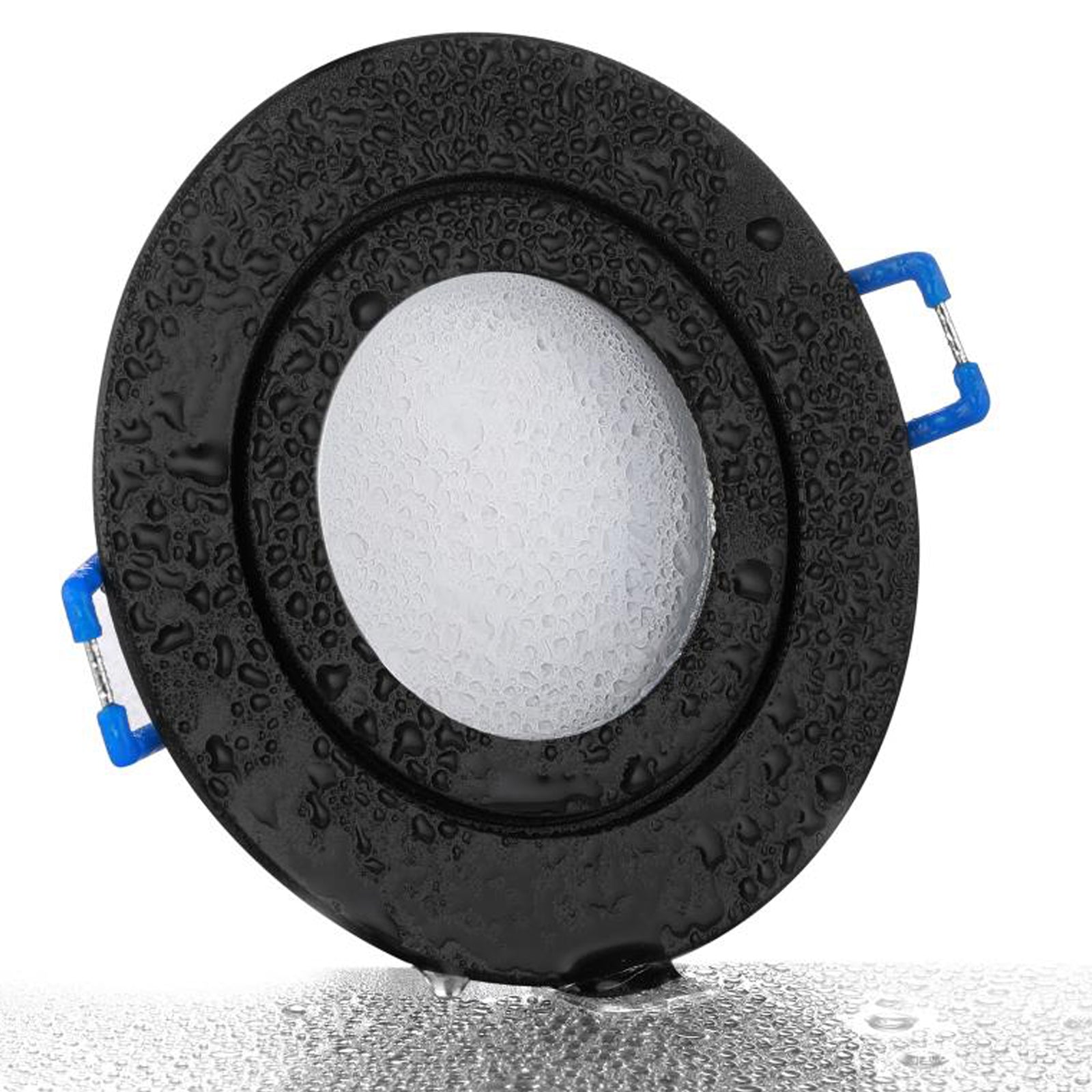 LED Bad Einbaustrahler 230V Mare IP44 GU10 Smart 4,7W RGBW - Schwarz rund