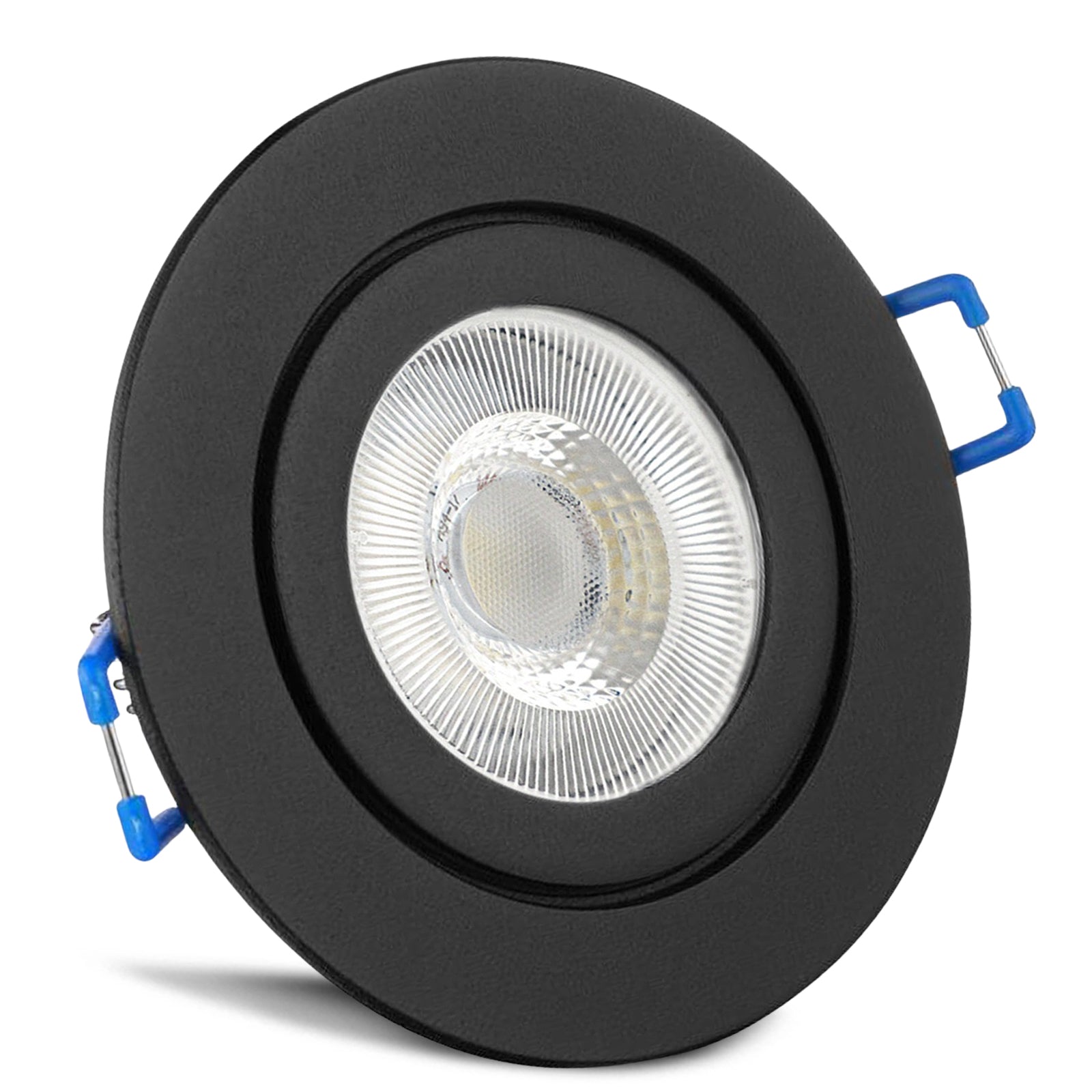 Einbaurahmen Mare IP44 Schwarz rund mit LED CRI95