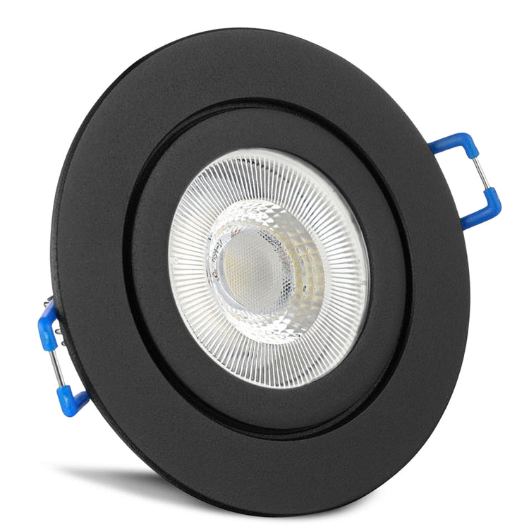 Einbaurahmen Mare IP44 Schwarz rund mit LED CRI95