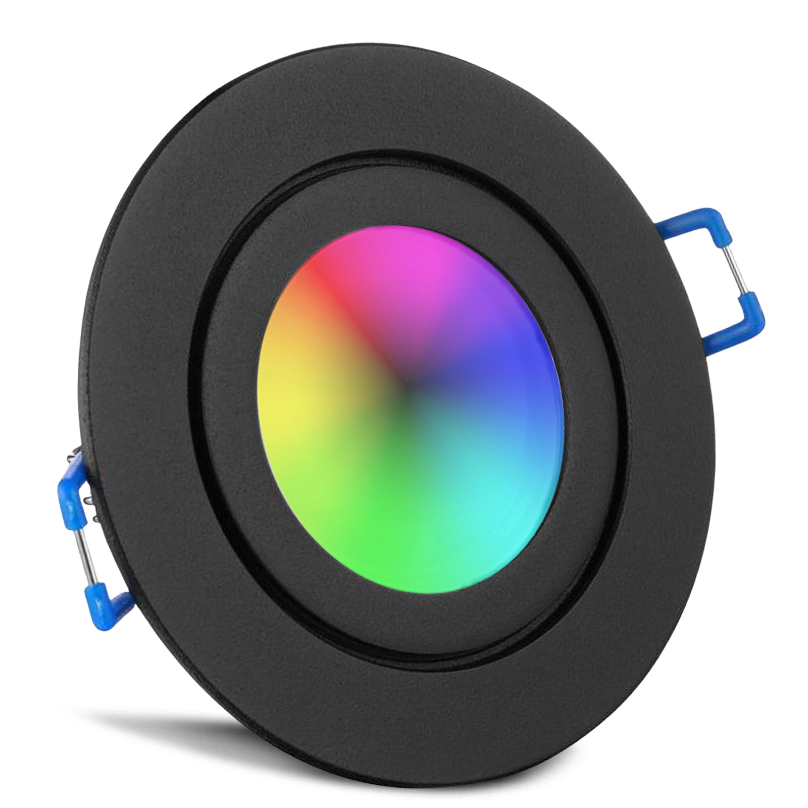 Einbaurahmen Mare IP44 Schwarz rund mit Leuchtmittel RGB