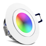 Einbaurahmen Mare IP44 Weiß rund mit Leuchtmittel RGB
