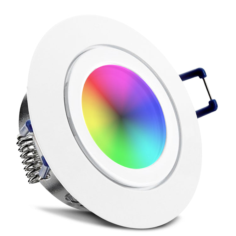 Einbaurahmen Mare IP44 Weiß rund mit Leuchtmittel RGB