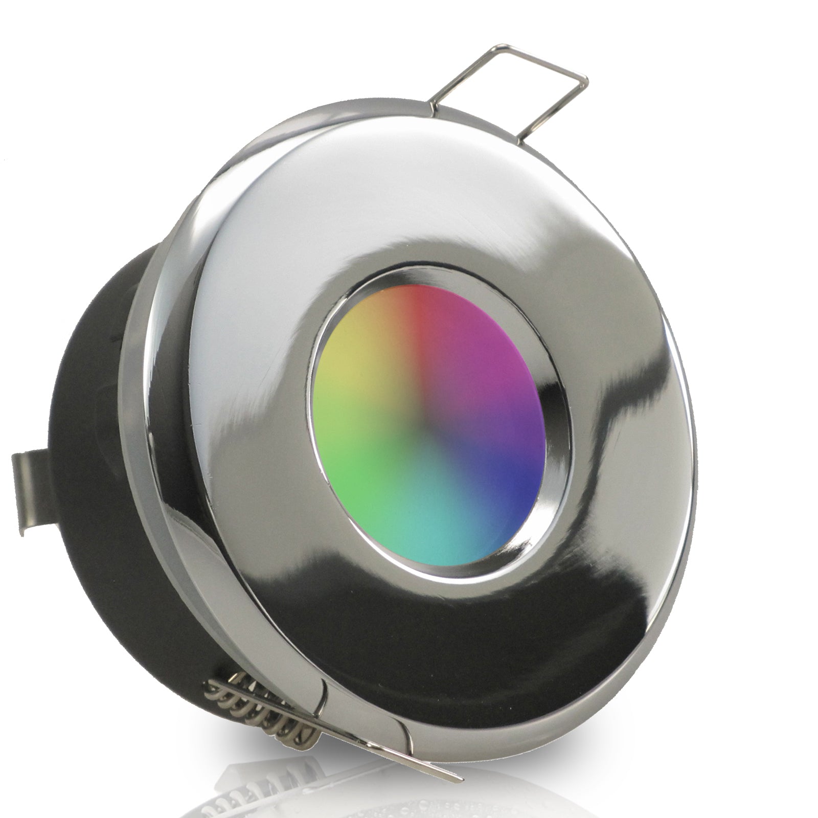 LED Bad Einbaustrahler 230V Merano IP65 GU10 Smart 4,7W RGBW - Chrom glänzend rund