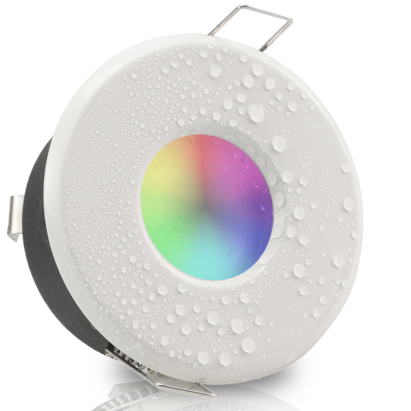 LED Bad Einbaustrahler 230V Merano IP65 GU10 Smart 4,7W RGBW - Weiß rund