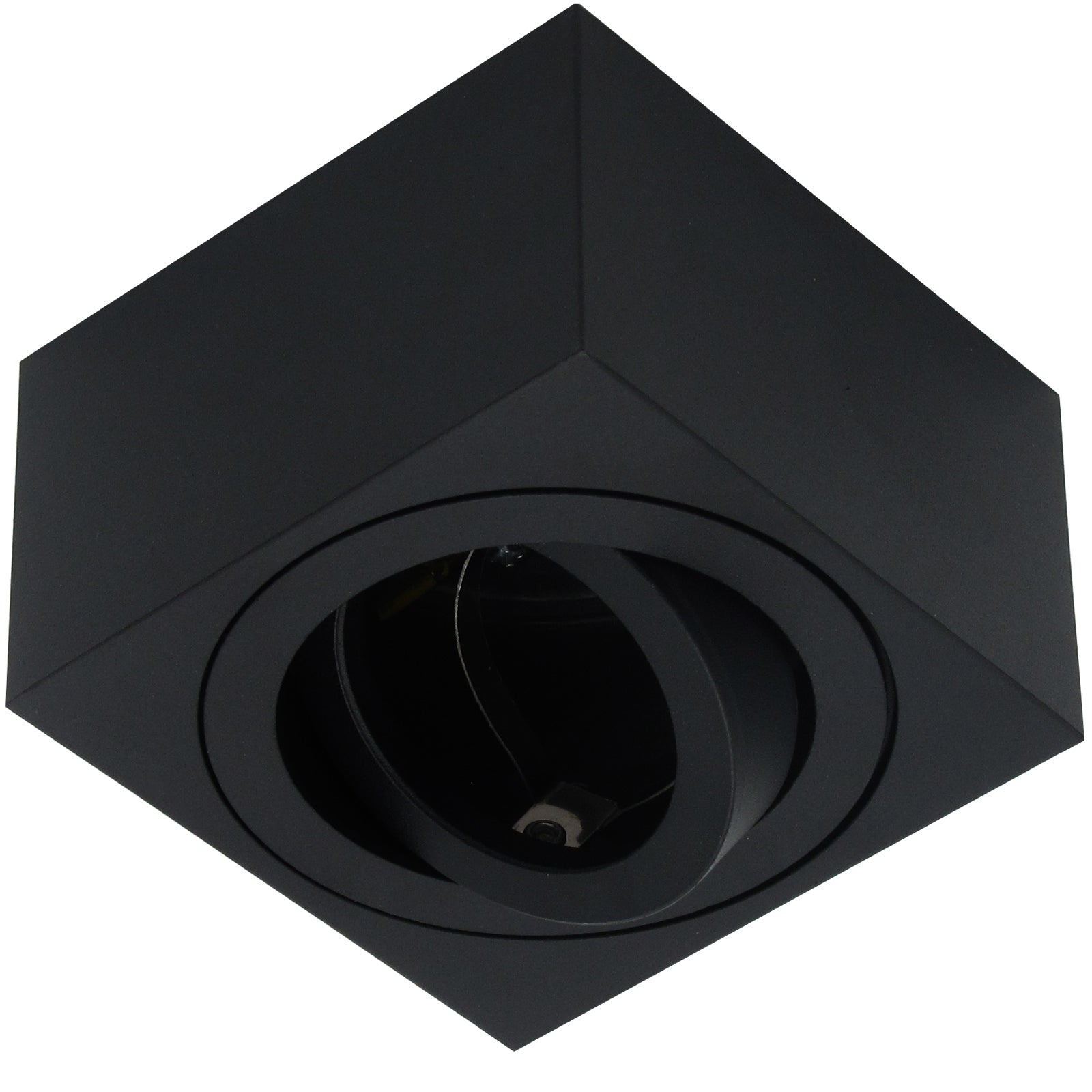 LED Aufbaustrahler Set Aufbau Spots eckig Schwarz 230V ohne Leuchtmittel Milan-S