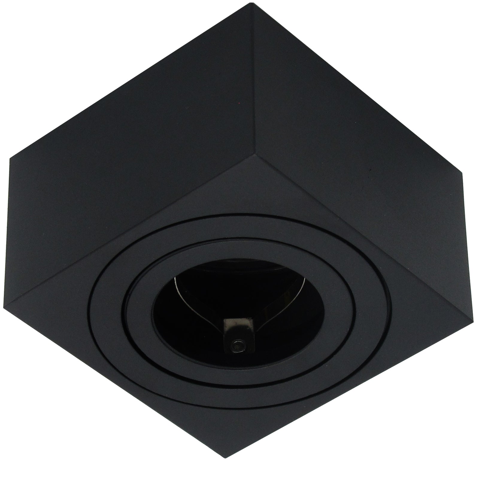 LED Aufbaustrahler Set Aufbau Spots eckig Schwarz 230V ohne Leuchtmittel Milan-S