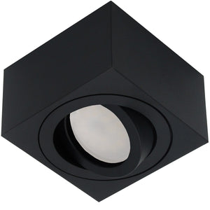 LED Aufbaustrahler Set Aufbau Spots eckig Schwarz 230V 5W dimmbar Milan-S