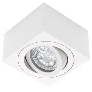 LED Aufbaustrahler Set Aufbau Spots eckig Weiß 230V 5W 50° nd Milan-S